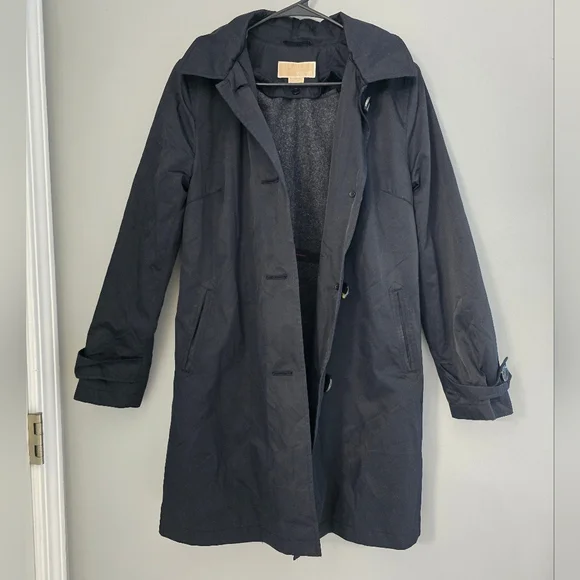 Michael Kors Black Trench Coat - Picture 4 of 6